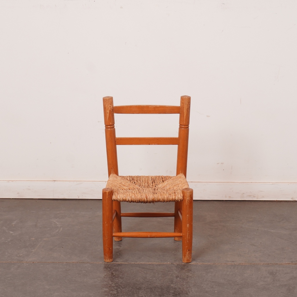 Chaise enfant bois vintage
