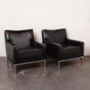 Paire de fauteuils simili vintage