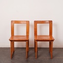 Paire de chaises SCAVOLINI "Luge" vintage