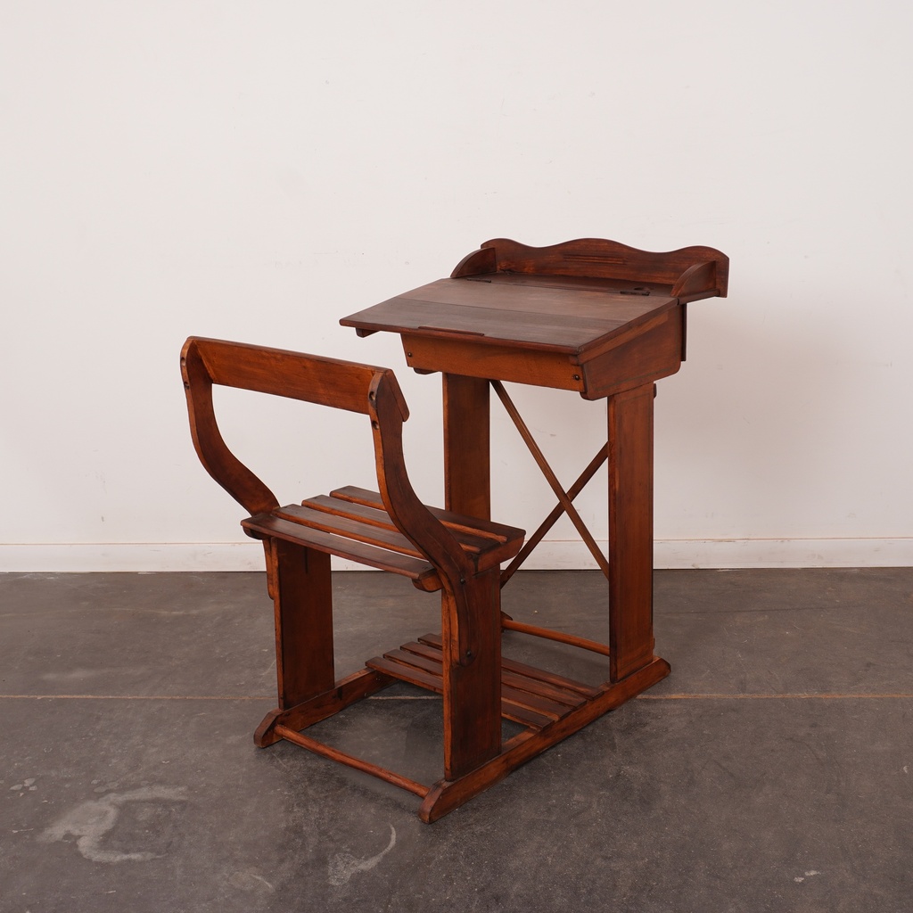 Bureau enfant en bois vintage