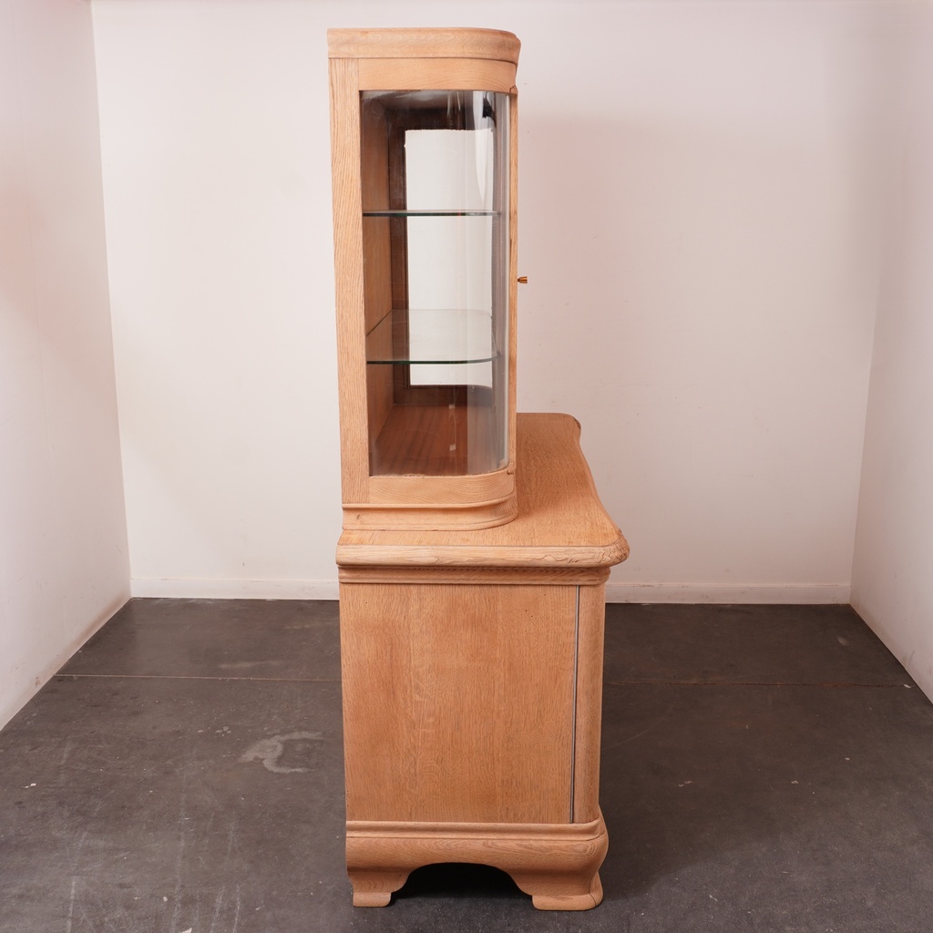 Meuble vitrine bois aérogommé