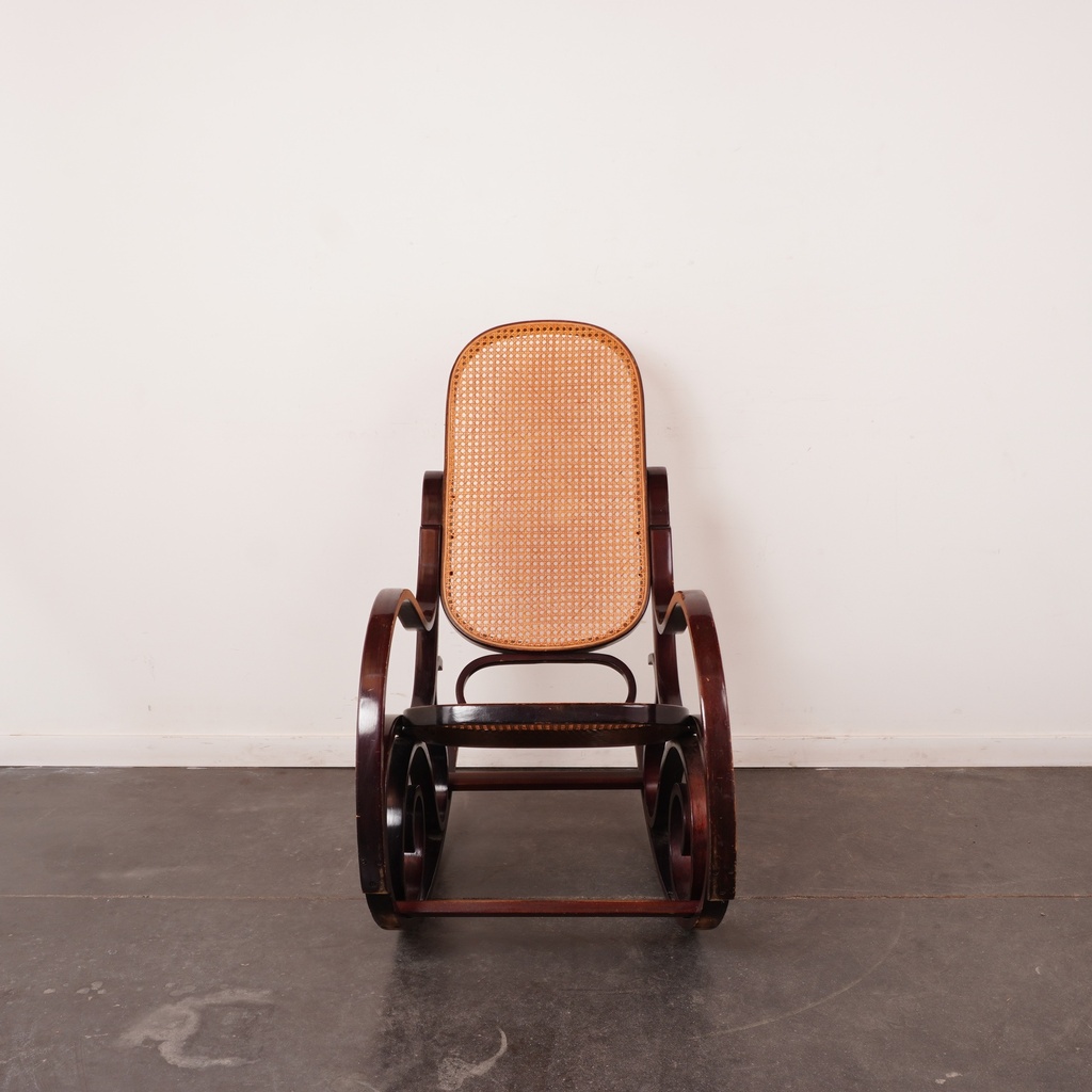 Rocking chair bois courbé vintage