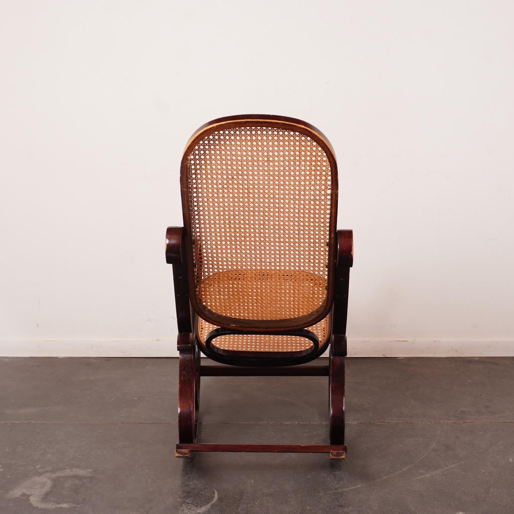 Rocking chair bois courbé vintage