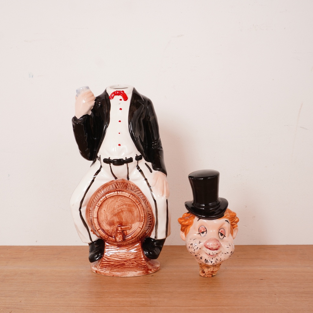 Bouteille porcelaine à liqueur vintage