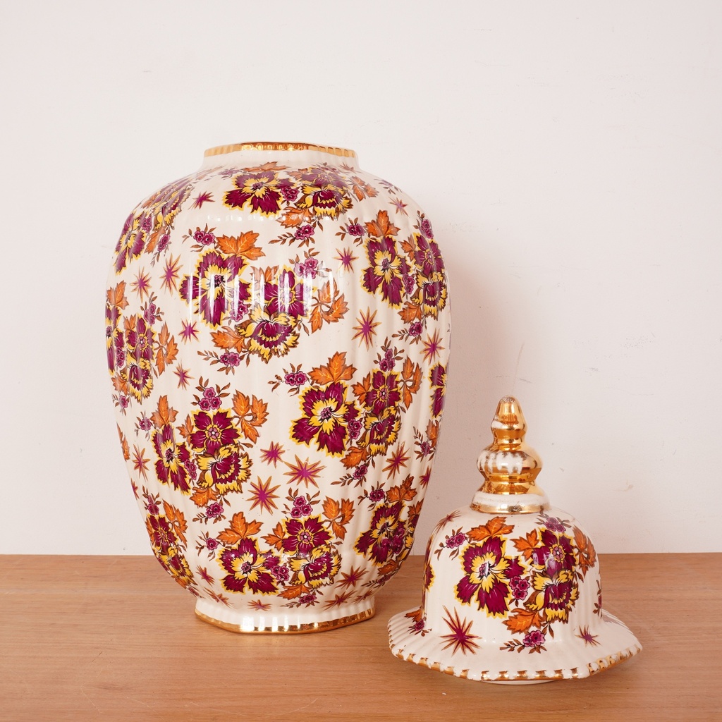 Potiche KERALUX Boch Frères vintage