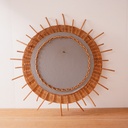 Miroir en rotin vintage