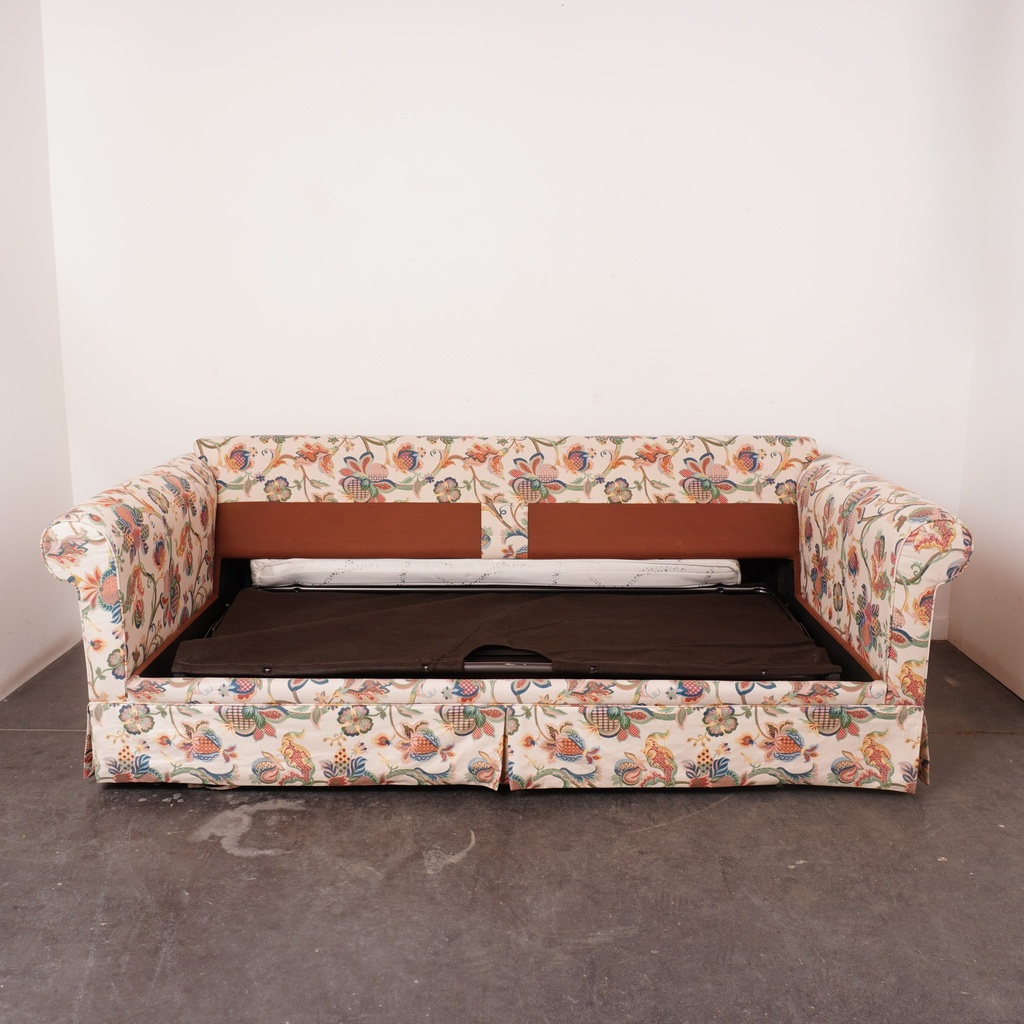 Canapé convertible tissu fleuri