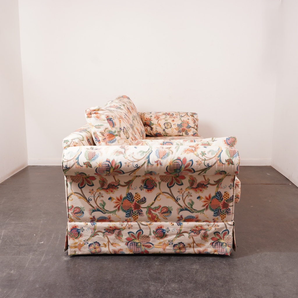Canapé convertible tissu fleuri