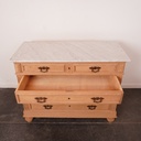 Commode en bois aérogommé