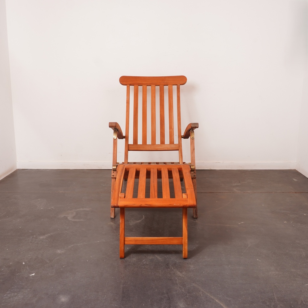 Chaise longue en teck