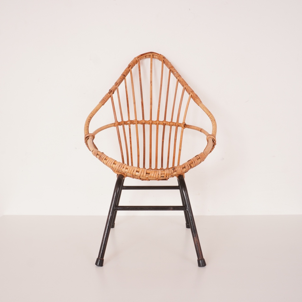 Fauteuil coquille enfant vintage