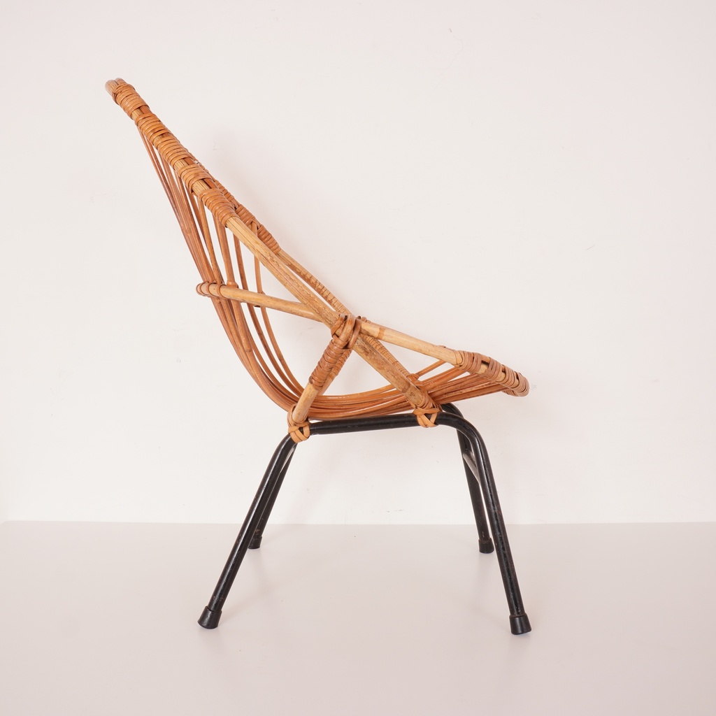 Fauteuil coquille enfant vintage