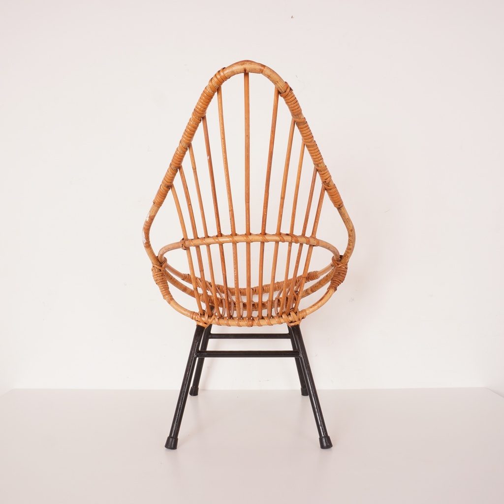 Fauteuil coquille enfant vintage