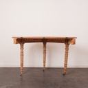 Console demi lune bois aérogommé