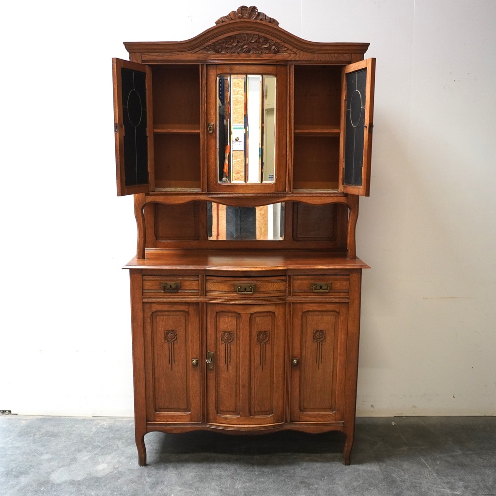 Meuble vaisselier en bois vintage