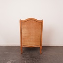Fauteuil bergère en velours
