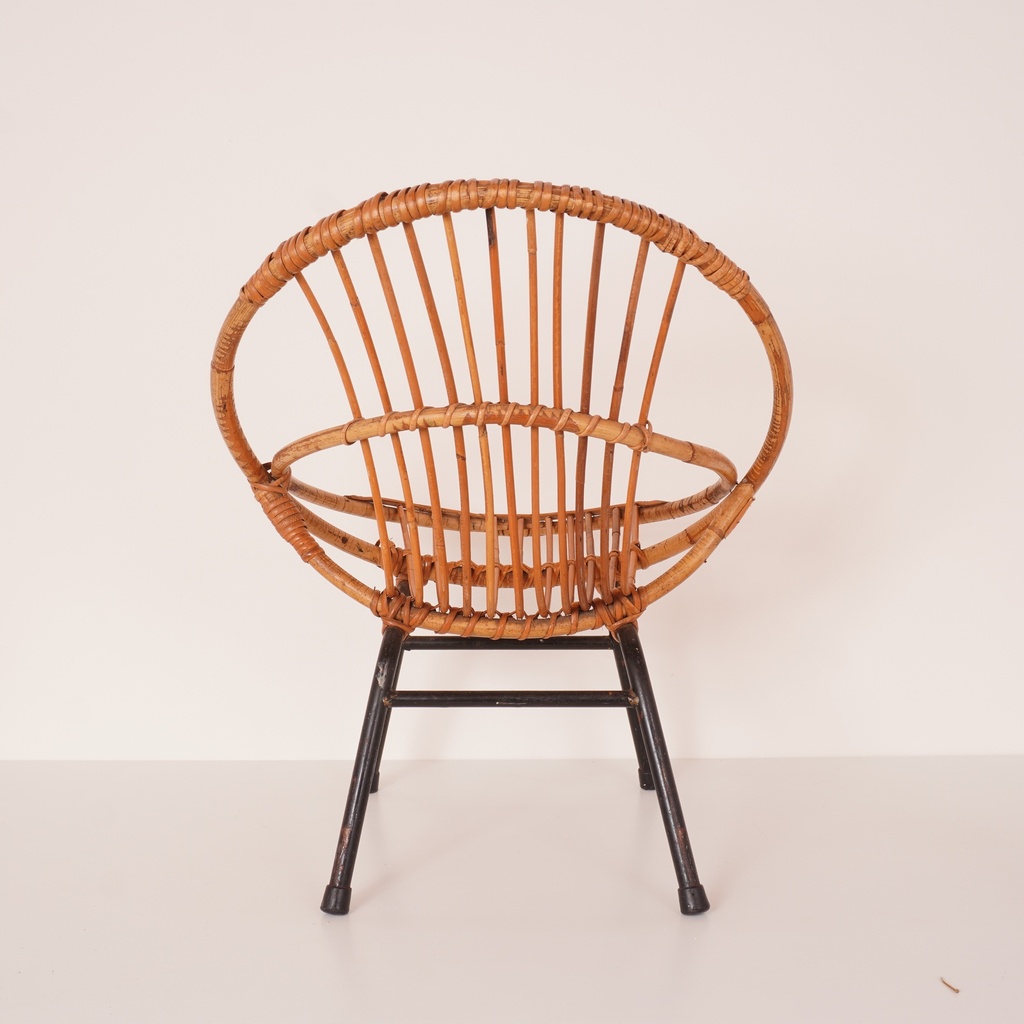 Fauteuil coquille enfant vintage