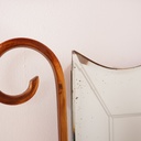Miroir en métal doré vintage