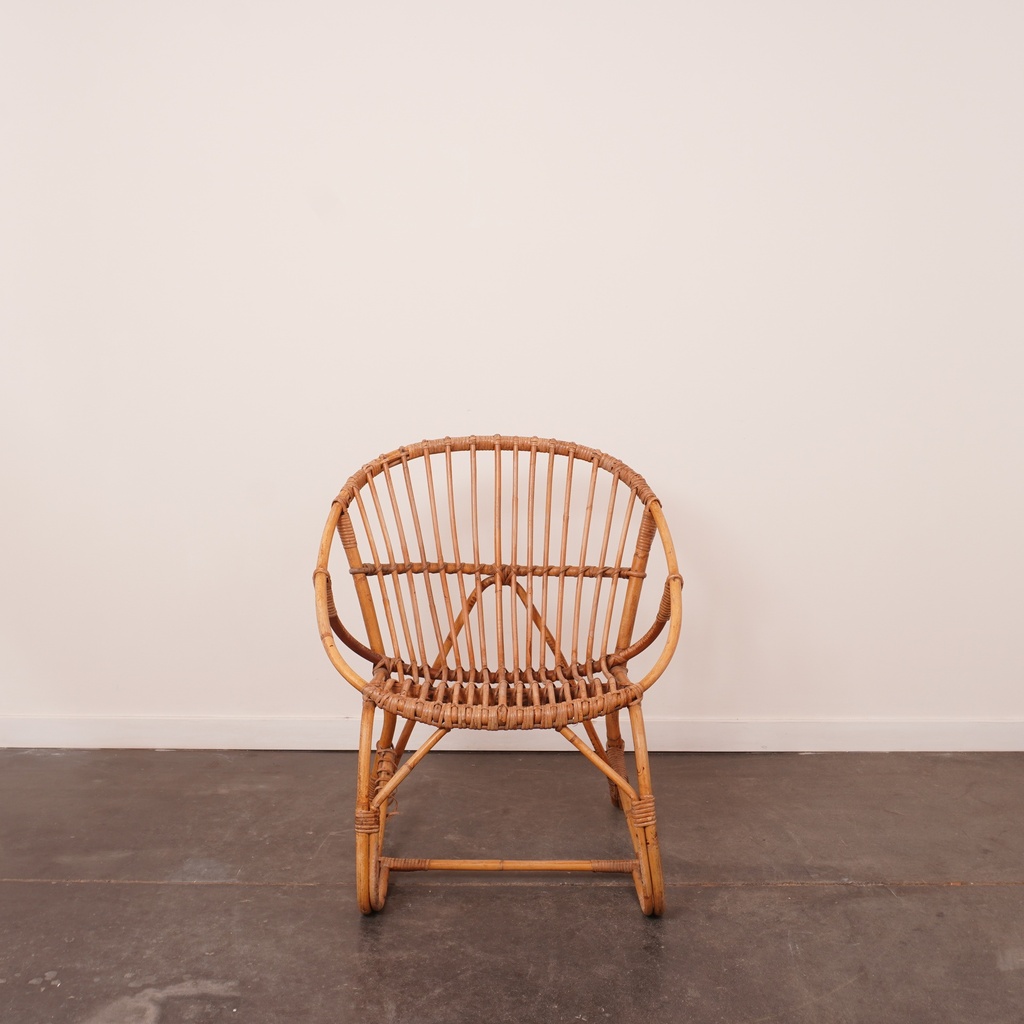 Fauteuil en rotin vintage