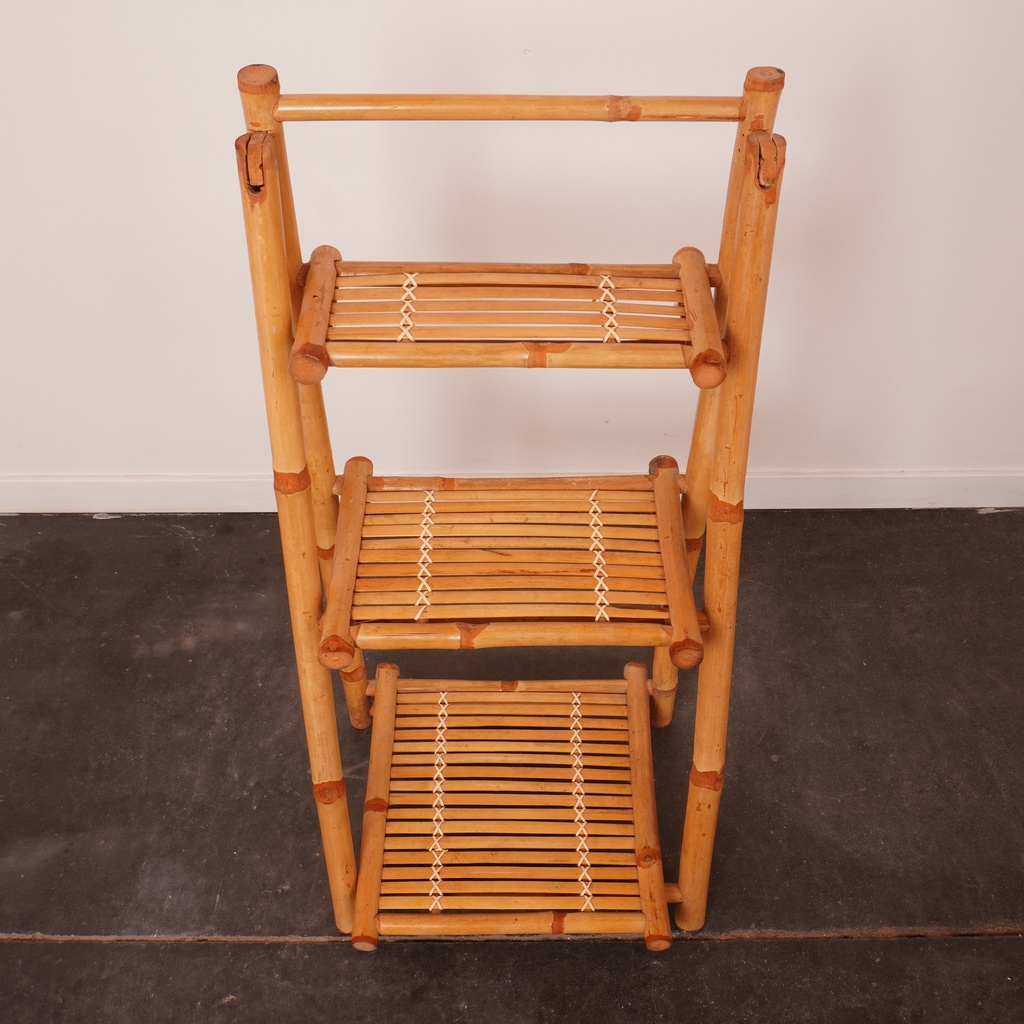 Etagère pliante bambou vintage