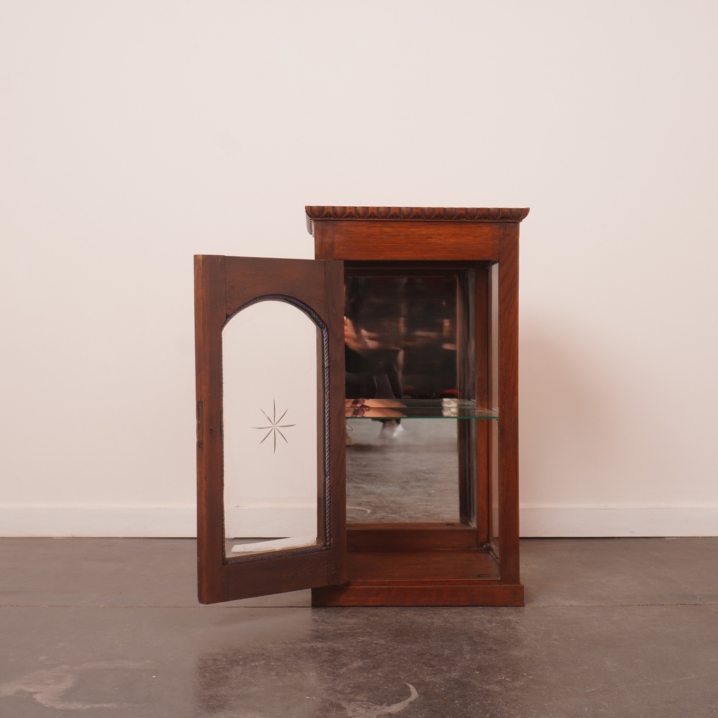 Petite vitrine en bois/verre vintage
