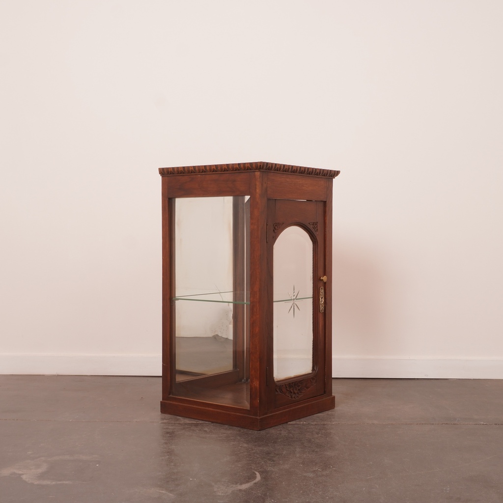 Petite vitrine en bois/verre vintage