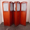 Paravent en bois/tissu vintage