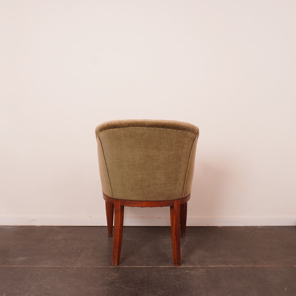 Fauteuil en velours vintage
