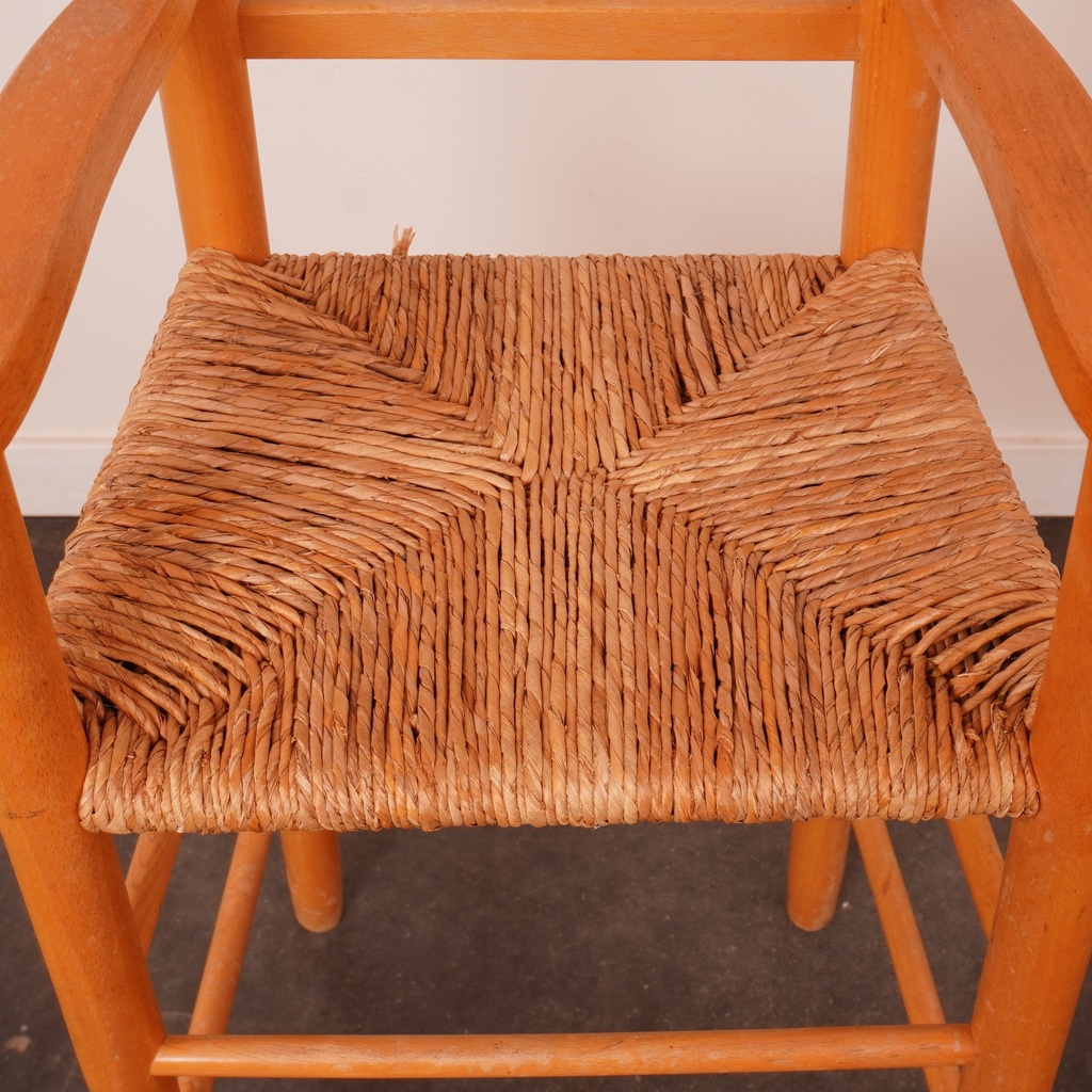Chaise haute enfant en bois