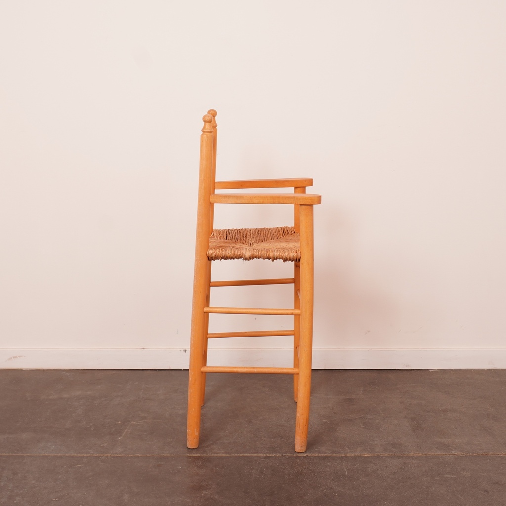 Chaise haute enfant en bois