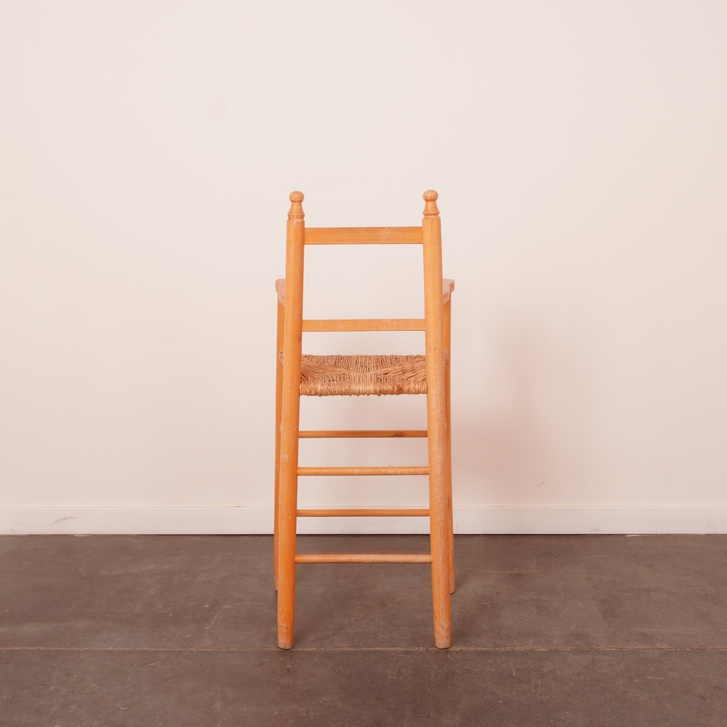 Chaise haute enfant en bois