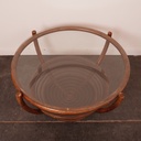 Table basse bambou/verre
