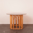 Salon en bambou/verre vintage