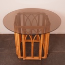Salon en bambou/verre vintage