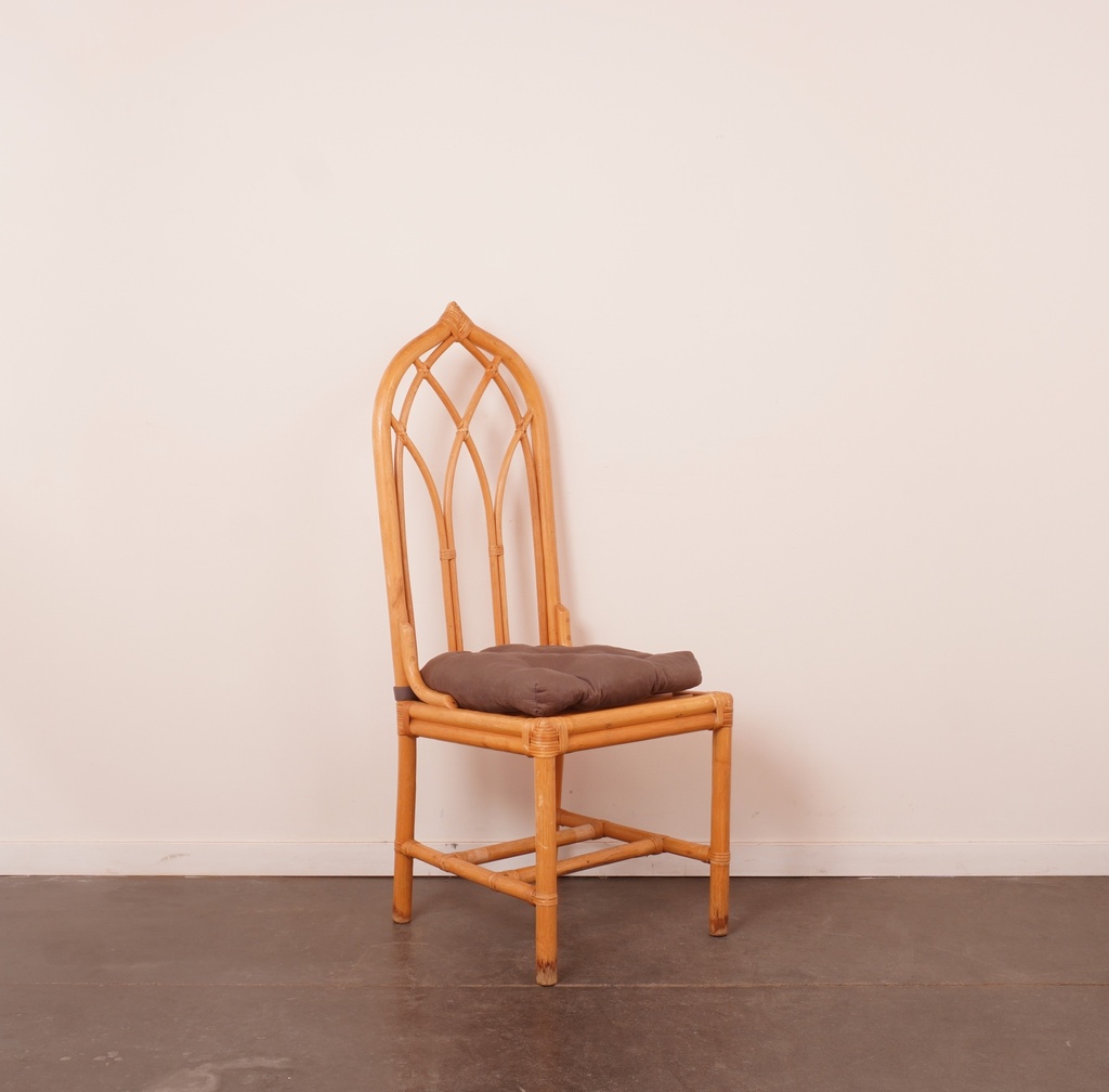 Salon en bambou/verre vintage