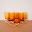 Set de 6 verres LUMINARC ambré