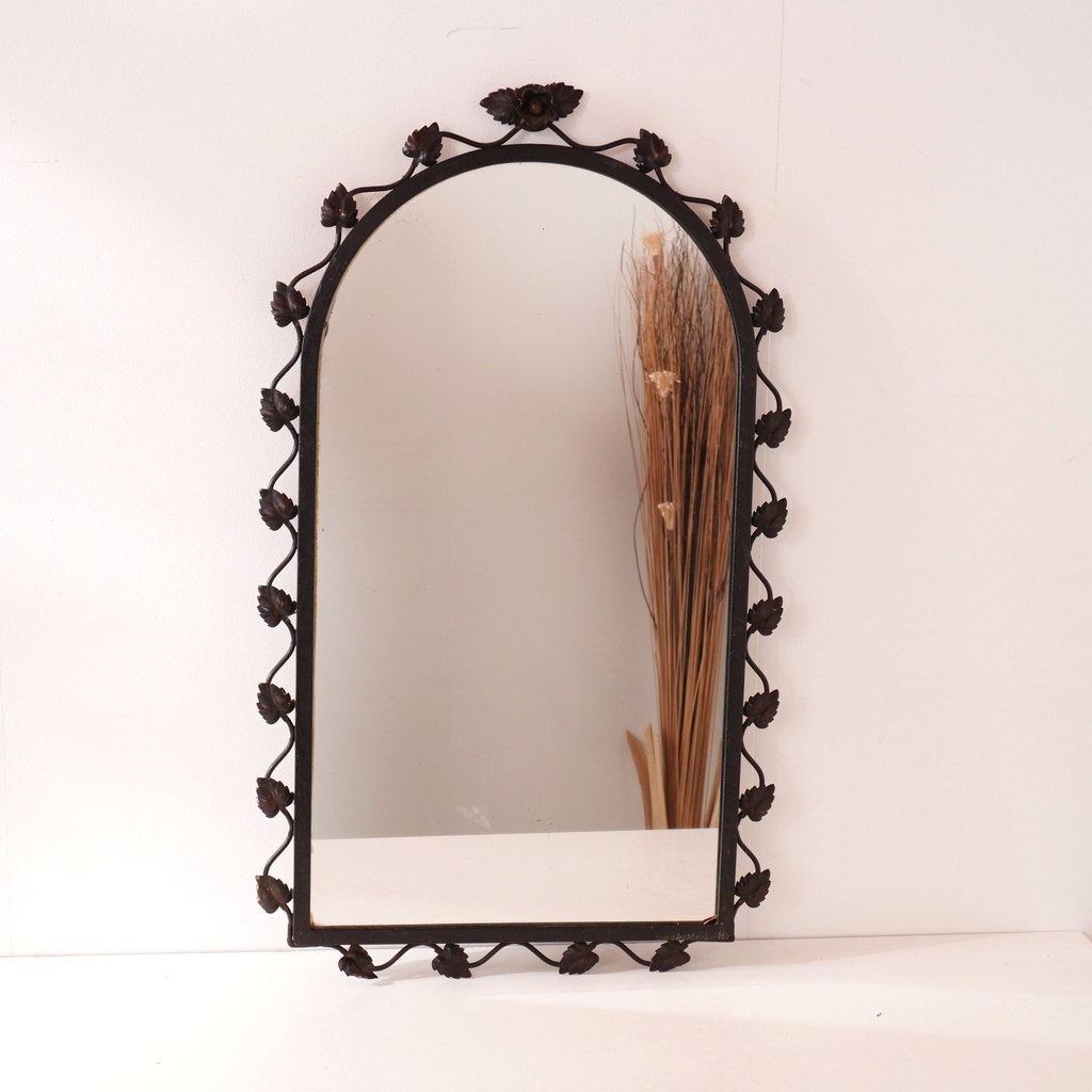 Miroir métal noir vintage