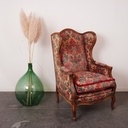 Fauteuil bergère velours