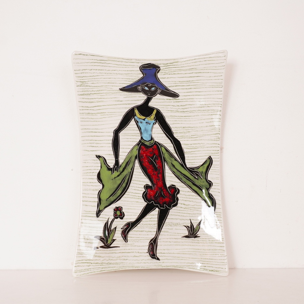 Plat en céramique vintage