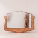 Miroir en bois aérogommé