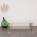 Table basse verre/métal doré vintage