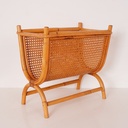 Porte journal en rotin vintage