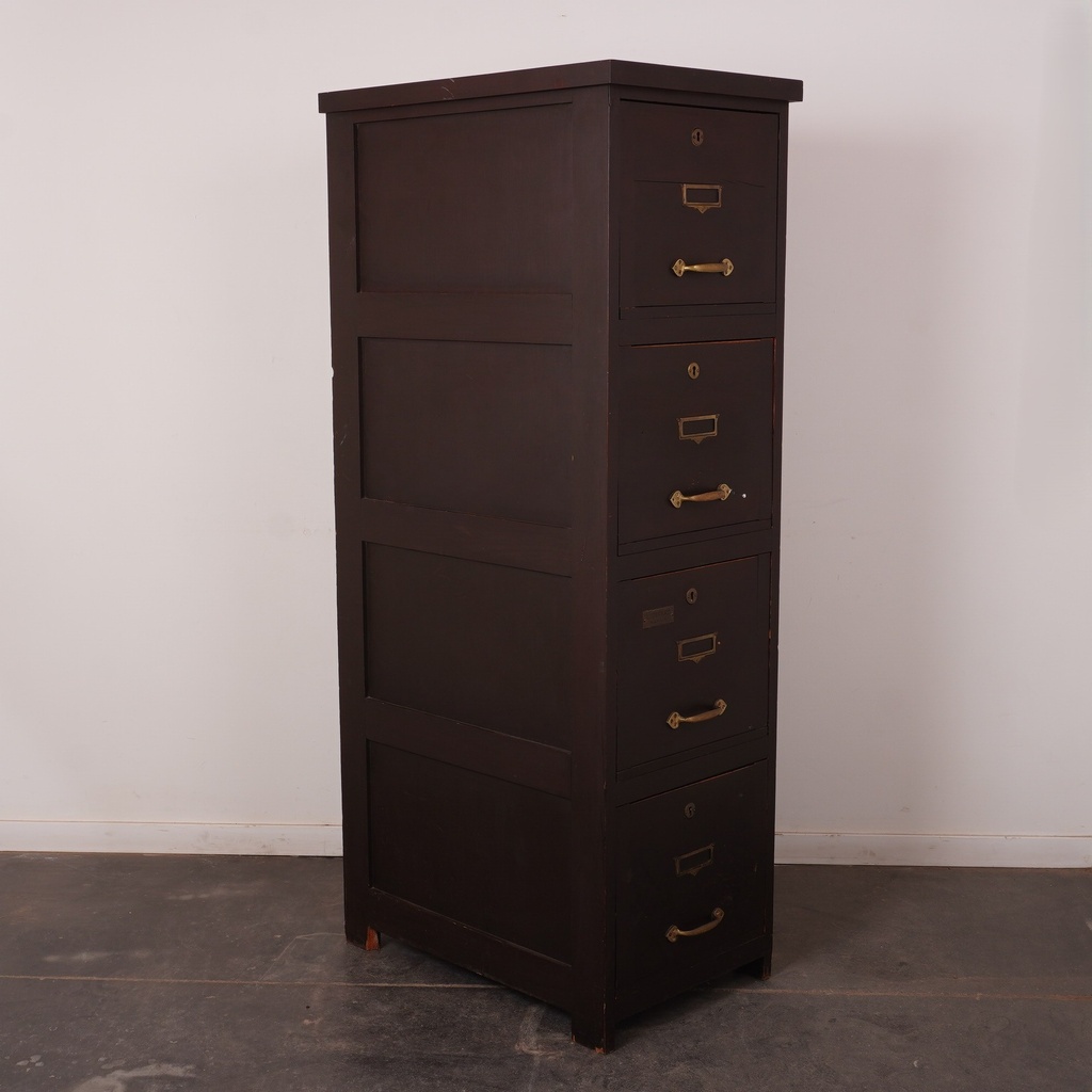 Meuble classeur bois vintage