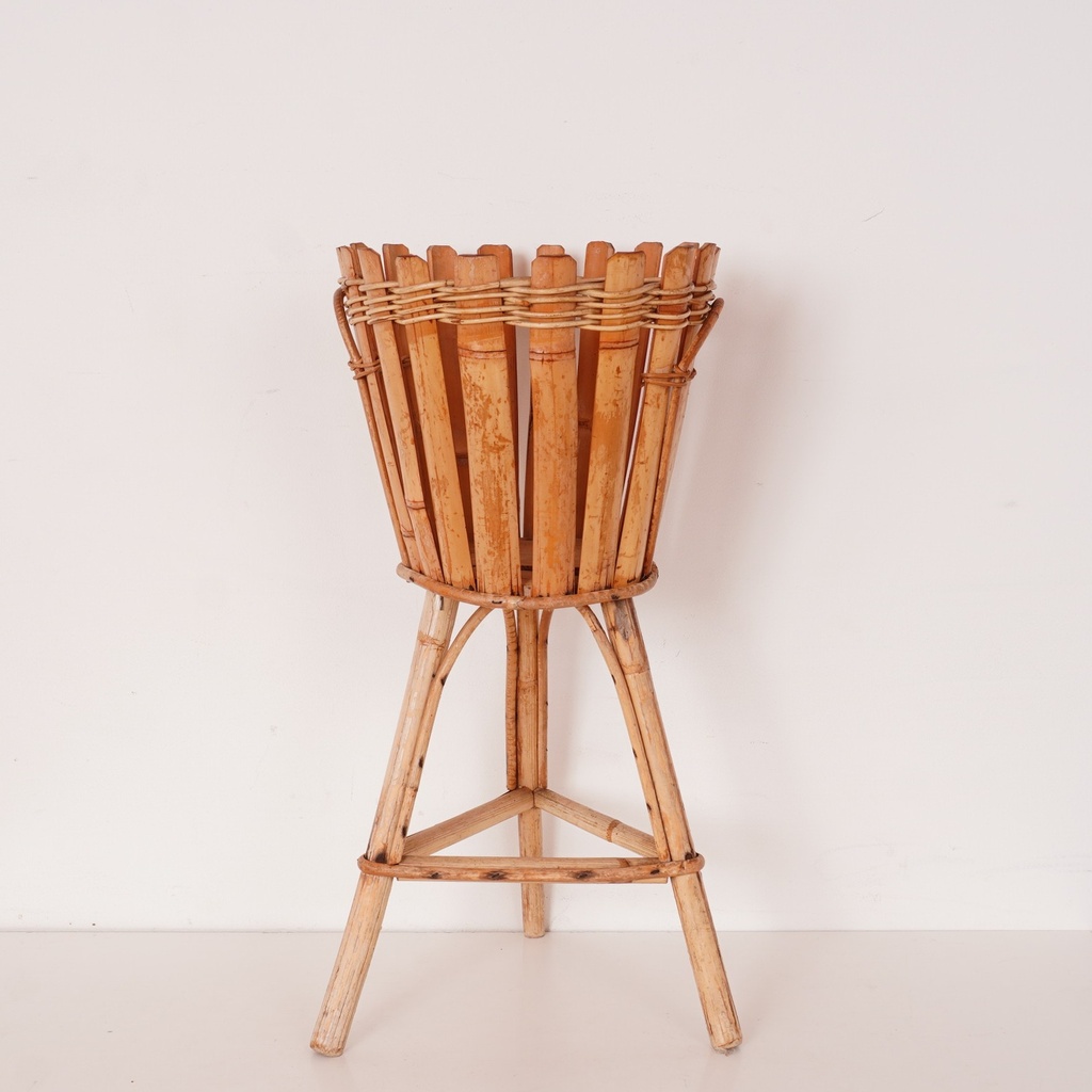 Porte plante bambou vintage