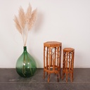 Paire de sellettes bambou vintage