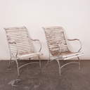 Paire fauteuils de jardin