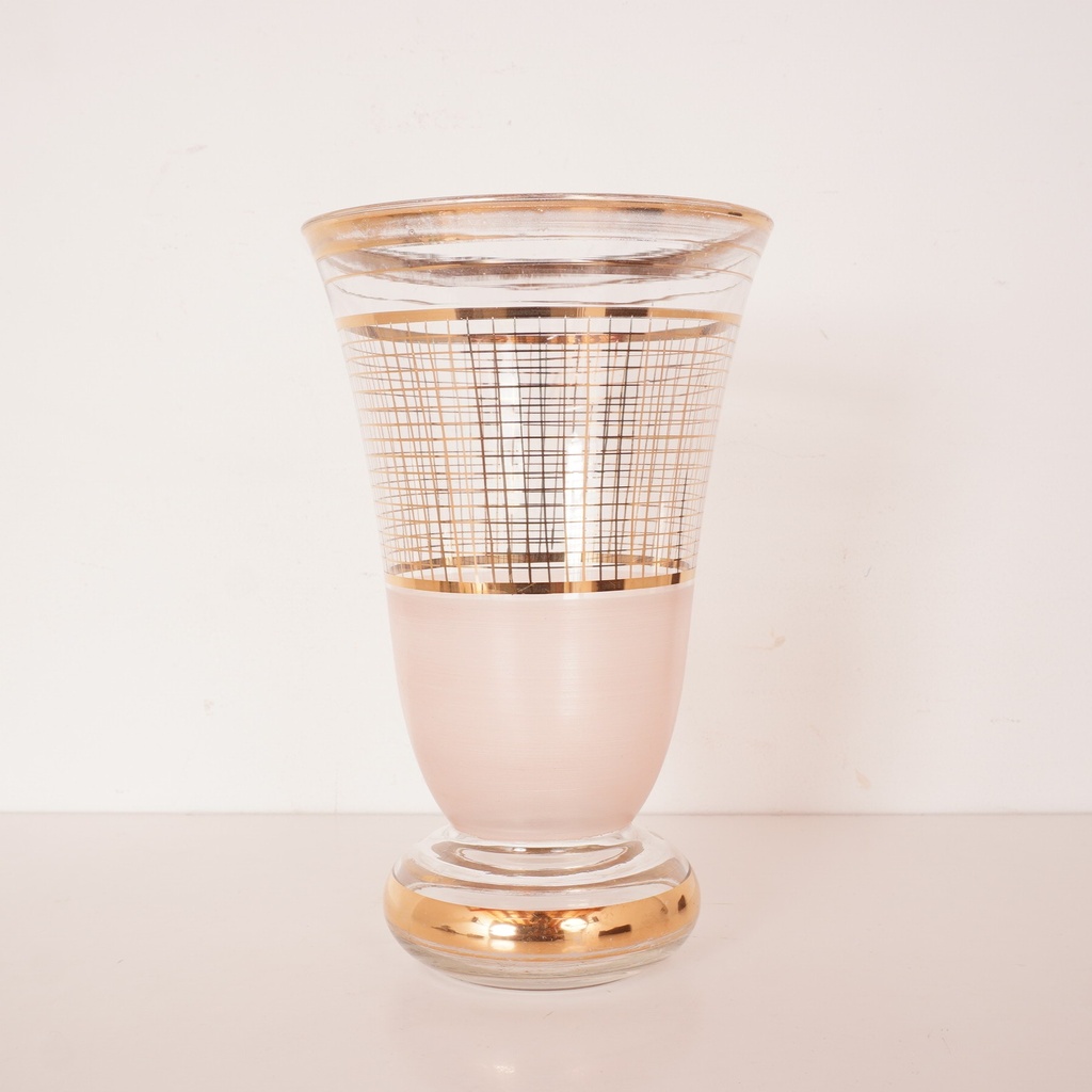 Vase en verre/dorure vintage