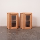 Paire de vitrines bois aérogommé