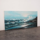 Huile sur toile "Bord de mer"