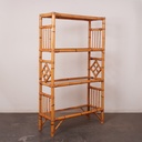 Etagère bambou/verre vintage